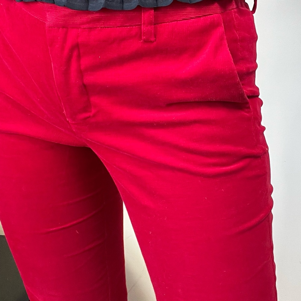 Zara Basic Straight velvet pants with pockets